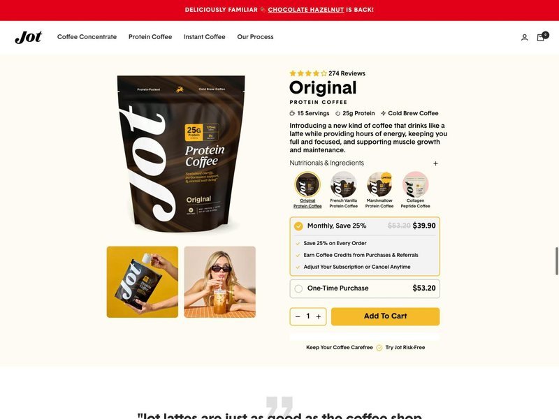 Coffee concentrate brand store built by TechnoPulse