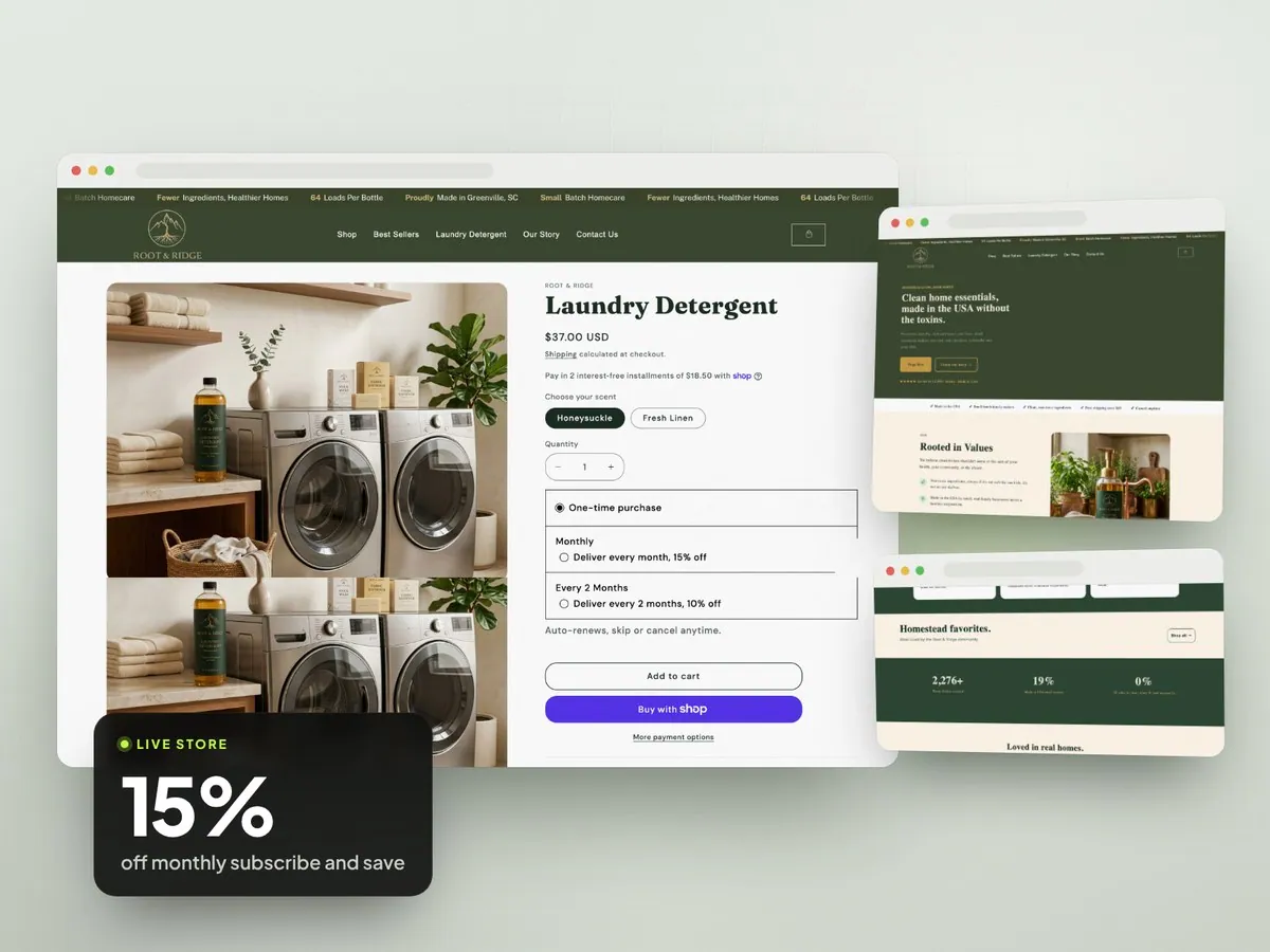 Non toxic home care brand store built by TechnoPulse