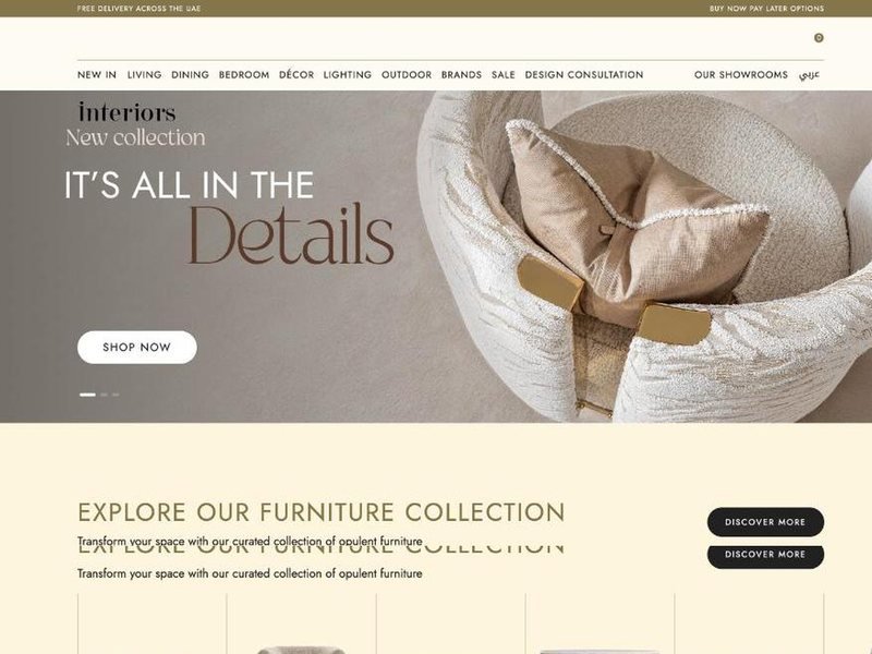 Luxury furniture retailer store built by TechnoPulse