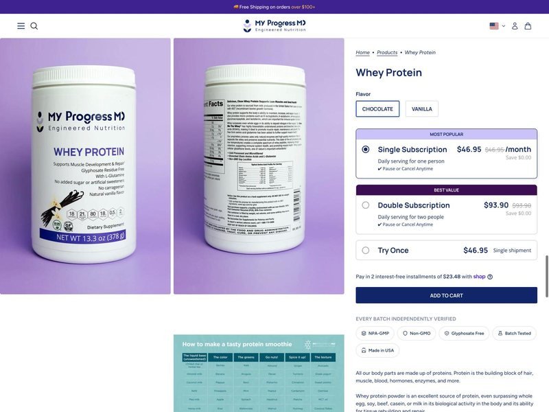 Physician led supplement brand store built by TechnoPulse