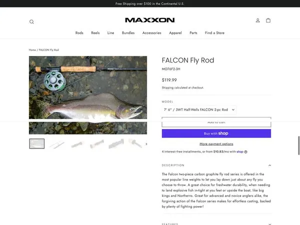 Fly fishing gear brand store built by TechnoPulse