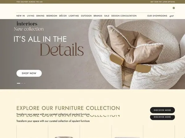 Luxury furniture retailer store built by TechnoPulse