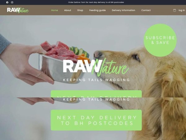 Raw pet food brand store built by TechnoPulse