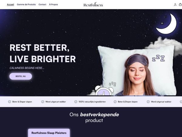 Sleep wellness brand store built by TechnoPulse