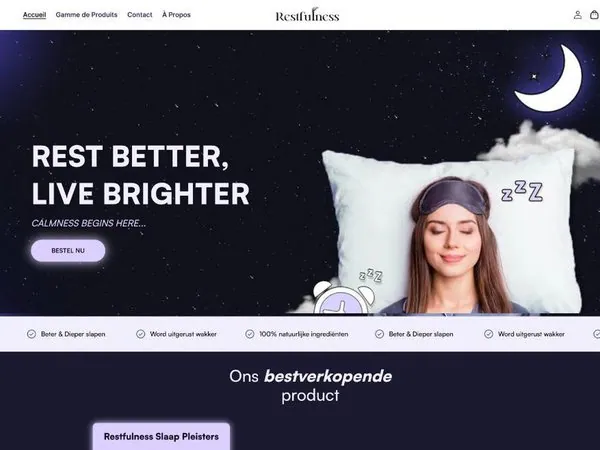 Sleep wellness brand store built by TechnoPulse