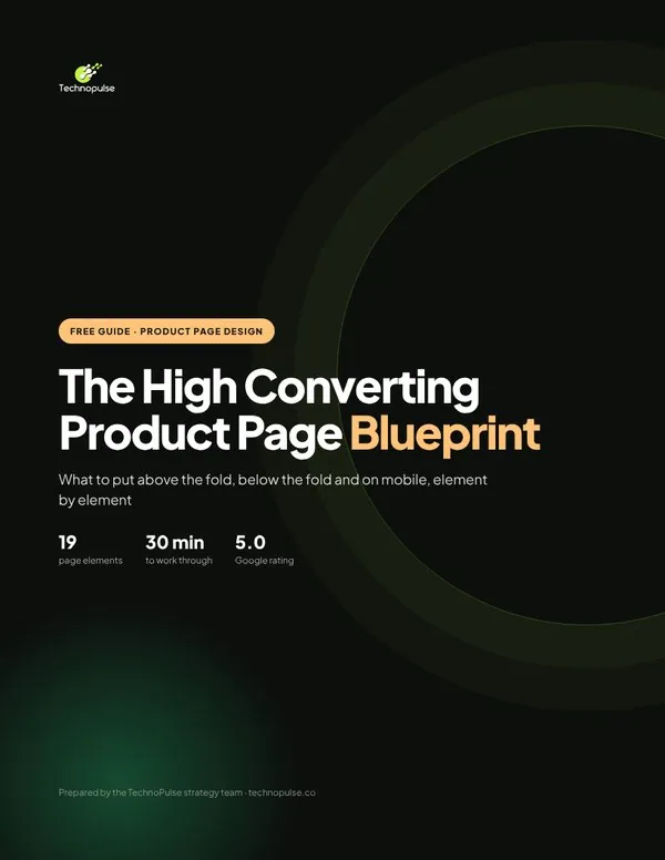 The Product Page Blueprint cover