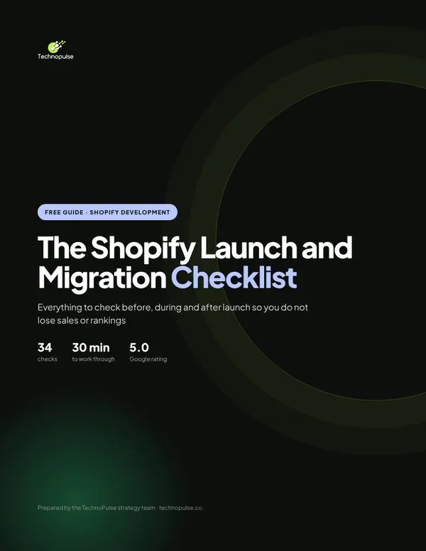 The Shopify Launch & Migration Checklist cover