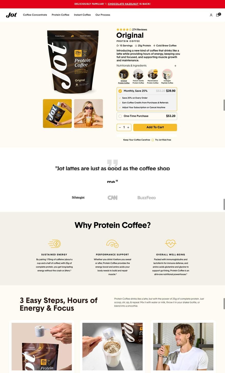 Coffee concentrate brand store built by TechnoPulse