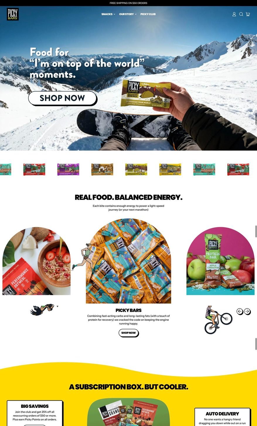 Energy bar brand store built by TechnoPulse