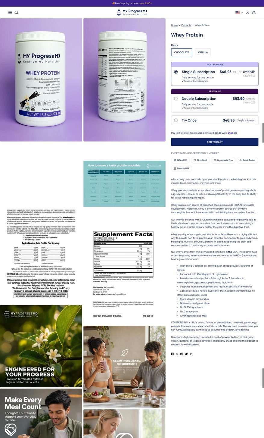 Physician led supplement brand store built by TechnoPulse