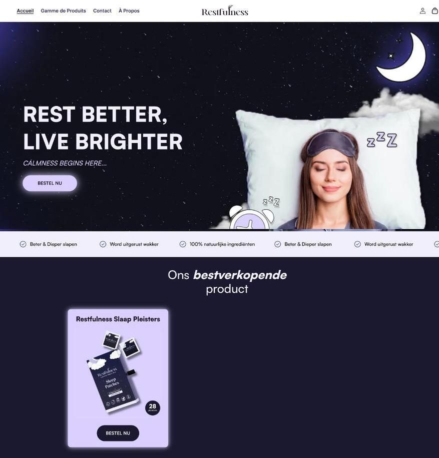 Sleep wellness brand store built by TechnoPulse