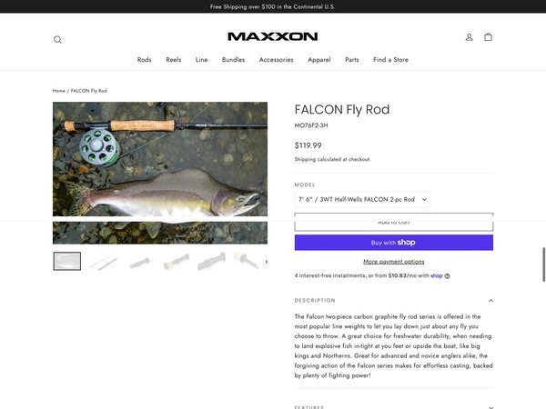 Fly fishing gear brand store built by TechnoPulse
